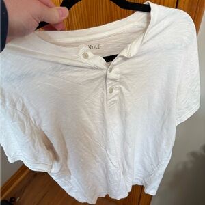 All white mens j crew mercantile size large polo shirt